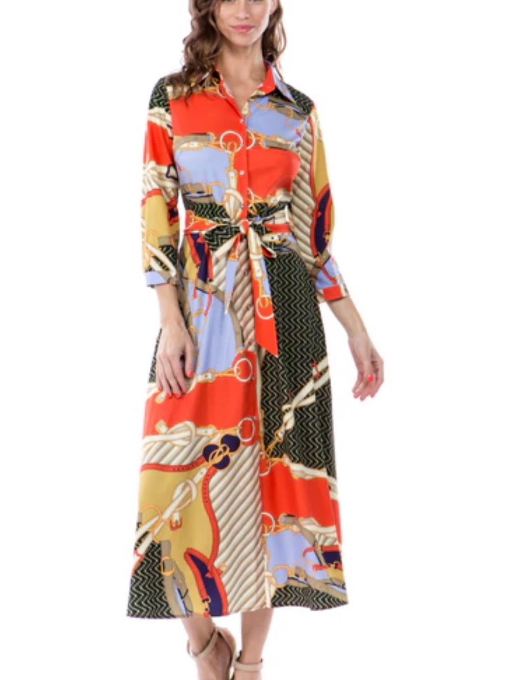 Zara scarf print dress